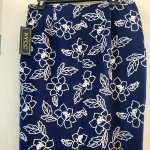 Navy and white skirt